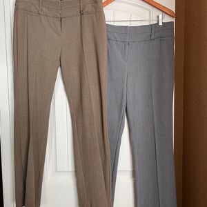 Elegant Tan and Gray Women's Trousers